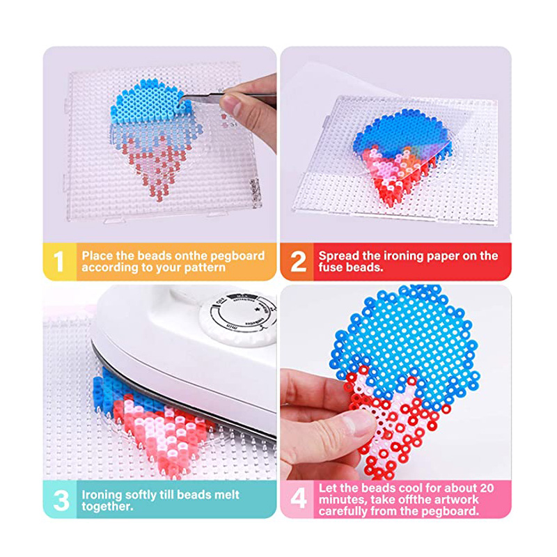 4 adet 2.6mm Hama Boncuk Kare  - Jewelry Making Board incelemesi ve fiyatı